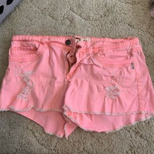 LEI PINK JEAN SHORTS